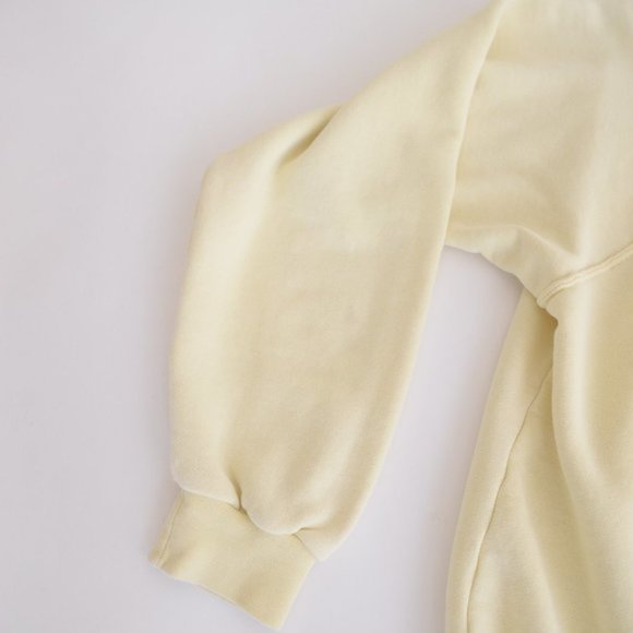 Tsk..Tsk Butter Yellow Pastel with 2 Fuzzy Bears Crewneck Sweater - Picture 9 of 10